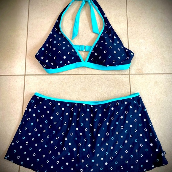 Nautica Other - Nautica Navy Bikini with Aqua Accents